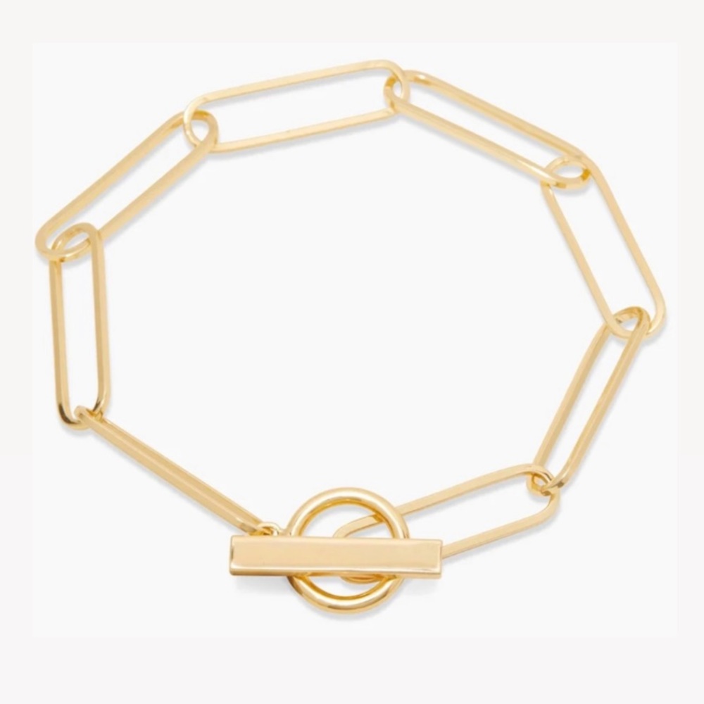 Gorjana NWT Harper Paperclip Bracelet ✨ // Gold - Picture 2 of 13